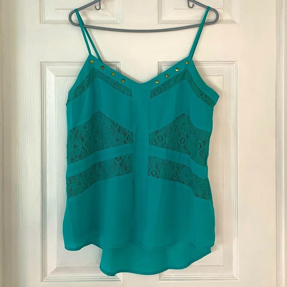 Gorgeous Teal Studded and Lace Top